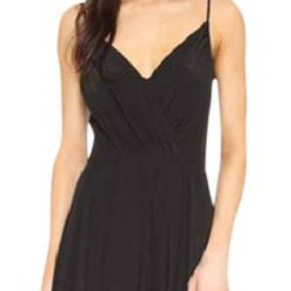 NEW Yumi Kim Black Venus Ruched Bodice Classic Strappy A Line Cocktail Dress  4 S